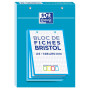BLOC BRISTOL OXFORD 148x210 30 FICHES PERFOREES Q5/5 BLEU