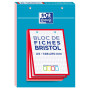 BLOC BRISTOL OXFORD 148x210 30 FICHES PERFOREES Q5/5 ROUGE
