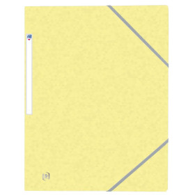 CHEMISE ELAST 3RAB. OXFORD TOPFILE+ A4 JAUNE PASTEL X10