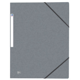 CHEMISE ELAST 3RAB. OXFORD TOPFILE+ A4 GRIS PACx10