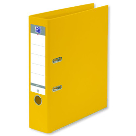 CLASSEUR A LEVIER OXFORD SMART A4 DOS 80MM 2 ANNEAUX PP/PP JAUNE