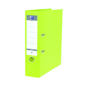 CLASSEUR A LEVIER OXFORD SMART A4 DOS 80MM 2 ANNEAUX PP/PP VERT CLAIR