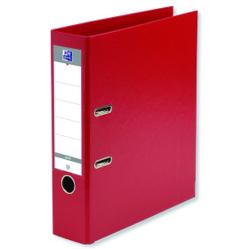 CLASSEUR A LEVIER OXFORD SMART A4 DOS 80MM 2 ANNEAUX PP/PP ROUGE