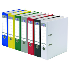 CLASSEUR A LEVIER OXFORD SMARTA4 DOS 80MM 2 ANNEAUX PP/PAP ASSORTI