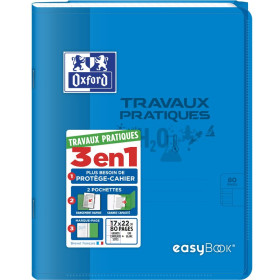 CAHIER DE TP OXFORD EASYBOOK AGRAFE 170x220 80P OPTIK P. SEYES/UNI POLYPRO ASSOR