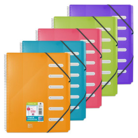 TRIEUR SPIRAL KEEP IN OXFORD SCHOOL LIFE A4 6P NUM PP TR ASSORTI