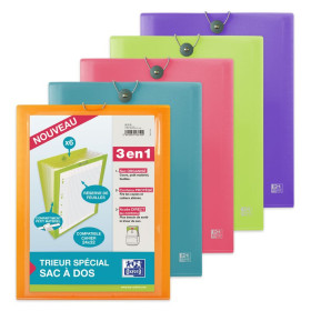 TRIEUR EXTENSIBLE SPECIAL SAC A DOS OXFORD SCHOOL LIFE A4 6C PP TR ASSORTI