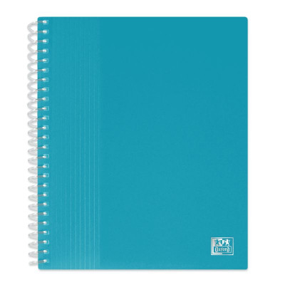 PROTEGE-DOCS SPIRAL OXFORD SCHOOL LIFE A5 40 POCH PP TRANSLU BLEU