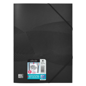 **OB** PROTEGE-DOCS OXFORD OSMOSE A3 PLIE EN A4 10 POCH PP NOIR