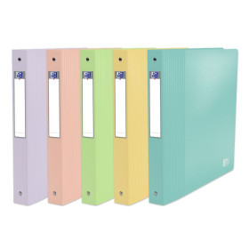 CLASSEUR OXFORD SCHOOL LIFE A4+ D40 4AN ROND ASSORTI PASTEL