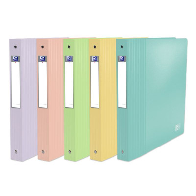 CLASSEUR OXFORD SCHOOL LIFE A4+ D40 4AN ROND ASSORTI PASTEL
