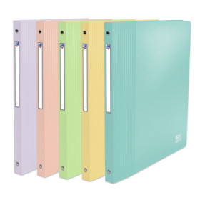 CLASSEUR OXFORD SCHOOL LIFE A4 D20 4AN-O PP OPAQUE ASSORTI PASTEL
