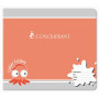 CAHIER CONQUERANT 7 AGRAFE PAYSAGE 170x147 24P UNI 70G ASSORTI