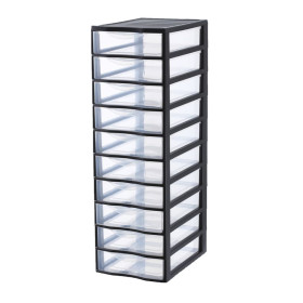 TOUR RANGEMENT SUNDIS ORGAMIX 10 TIROIRS PP NOIR