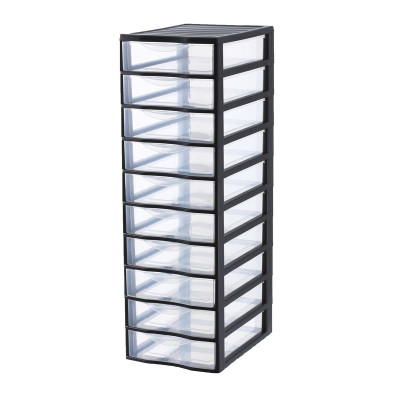 TOUR RANGEMENT SUNDIS ORGAMIX 10 TIROIRS PP NOIR