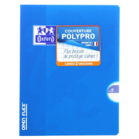 CAHIER OXFORD OPENFLEX AGRAFE 170x220 48P OPTIK P. SEYES POLYPRO ASSORTI