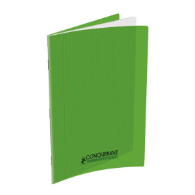 CAHIER CONQUERANT CLASSIQUE AGRAFE 210x297 48P 90G SEYES POLYPRO VERT