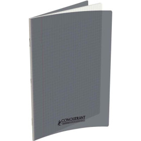 CAHIER CONQUERANT CLASSIQUE AGRAFE 240x320 48P 90G SEYES POLYPRO GRIS