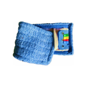 FRANGE MICROFIBRE BLEU + œillets 3 +L+P - 40 CM