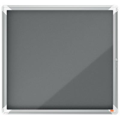 Vitrine d'affichage en feutre Premium Plus 6xA4 - Gris - Nobo