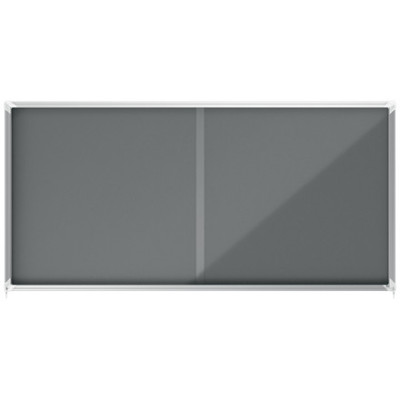 Vitrine d'affichage en feutre Premium Plus 27xA4 - Gris - Nobo