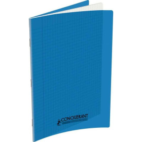Cahier A4 21x29,7cm 96 pages 90g grands carreaux séyès. polypropylène bleu
