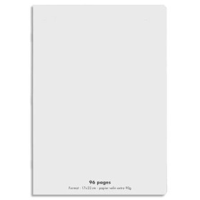 Cahier A4 21x29,7cm 96 pages 90g grands carreaux séyès. polypropylène gris