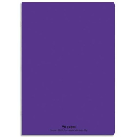 Cahier A4 21x29,7cm 96 pages 90g grands carreaux séyès. polypropylène violet