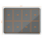 Vitrine d'affichage en feutre Premium Plus 8xA4 - Gris - Nobo