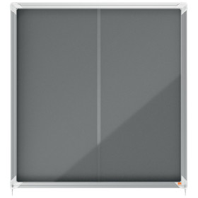 Vitrine d'affichage en feutre Premium Plus 12xA4 - Gris - Nobo