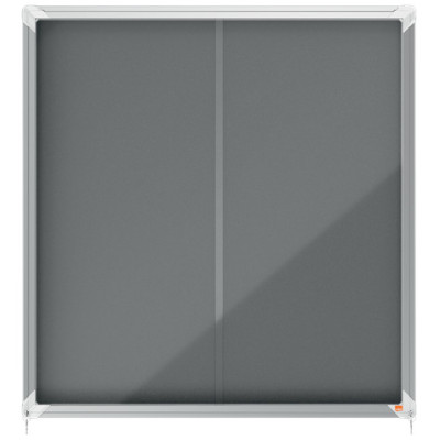 Vitrine d'affichage en feutre Premium Plus 12xA4 - Gris - Nobo