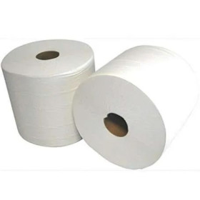Lot de 2 bobines d'essuyages ecolabel blanches recyclés T800 23 x 30cm ECOLABEL