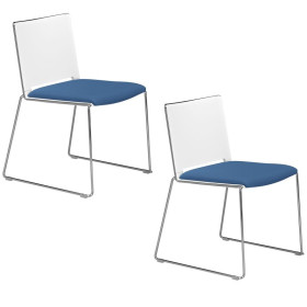ACCESSOIRES CHAISE FLORA BLC/BLEU INDIGO 1c