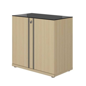 E-MOTION CHENE STRUCTURE RANGEMENT BAS 2 PORTES 2c