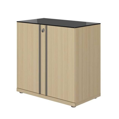 E-MOTION CHENE STRUCTURE RANGEMENT BAS 2 PORTES 2c