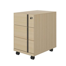 E-MOTION CHENE STRUCTURE CAISSON MOBILE 3 TIROIRS 1c