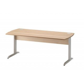 JAZZ + HETRE TABLE BUREAU 160 PIEDS METAL 2c