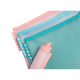 Pochette zip EVA A5 Chrom pastel assorti