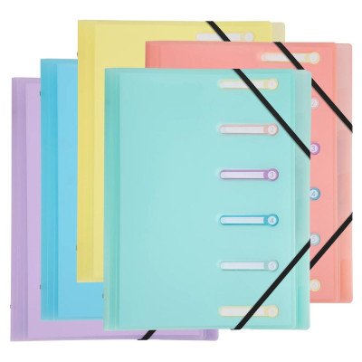 Trieur PP 6 compartiments Chrom.Pastel
