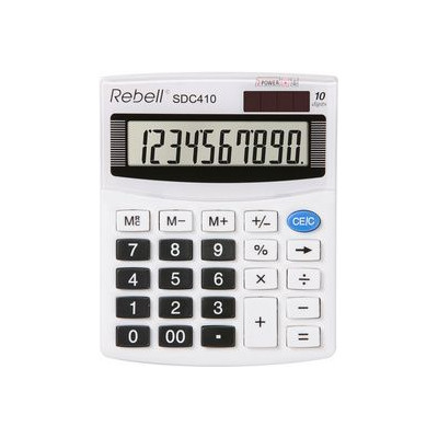 Rebell Calculatrice de bureau SDC 410, blanc