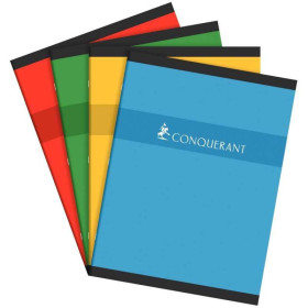 Cahier conquerant 7 agrafe 240x320 96p 70g seyes