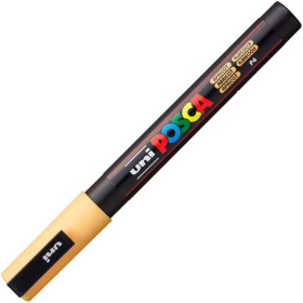 Uniball posca trait fin 0.9 - 1.3mm pointe conique pc3m abricot