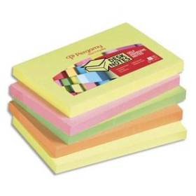 PERGAMY Bloc de 100 feuilles repositionnables dimensions 7,6x12,7cm. Coloris ass