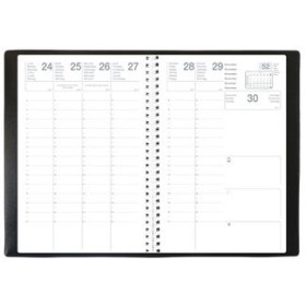QUO VADIS EXDI Agenda OLYMPE S, 160 x 240 mm, 2027, noir 1 semaine sur 2 pages,