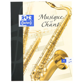 CAHIER DE MUSIQUE OXFORD AGRAFE 170x220 48P OPTIK P. SEYES/MUSIQUE ASSORTI