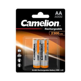 Pack de 2 piles AA rechargeables CAMELION 2300mAh