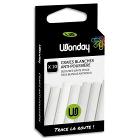 Wonday maped /  boite de 10 craies blanche