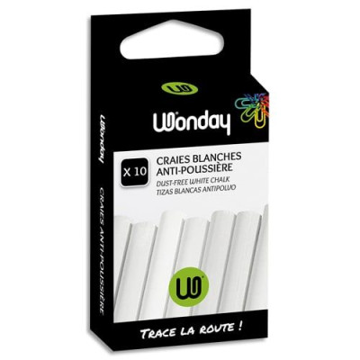 Wonday maped /  boite de 10 craies blanche