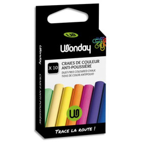 Wonday maped /  boite de 10 craies assortis