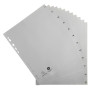 Intercalaires PP gris A4+ 12p Mois